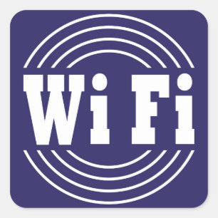 Pegatina Cuadrada signo de wifi