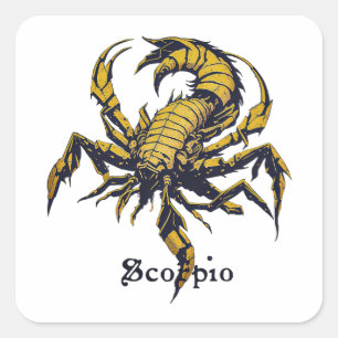Pegatina Cuadrada Signo Horoscopio Escorpio