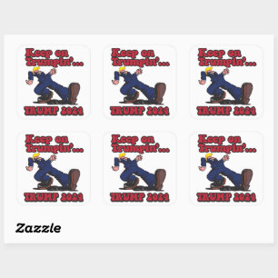 Pegatina Cuadrada Sigue con Trump en 2024