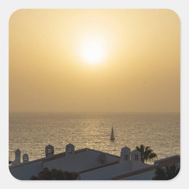 Pegatina Cuadrada Silencio (Anverso)