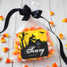 Pegatina Cuadrada Silhouette Halloween