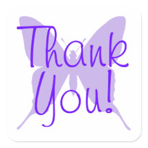 Silhouette Light Purple Butterfly Gracias