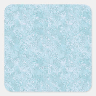 Pegatina Cuadrada Silk Moire Small Pattern in Bright Aqua