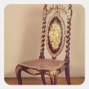 Pegatina Cuadrada Silla, mediados del siglo XIX