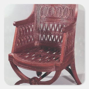 Pegatina Cuadrada sillón estilo Luis XVI