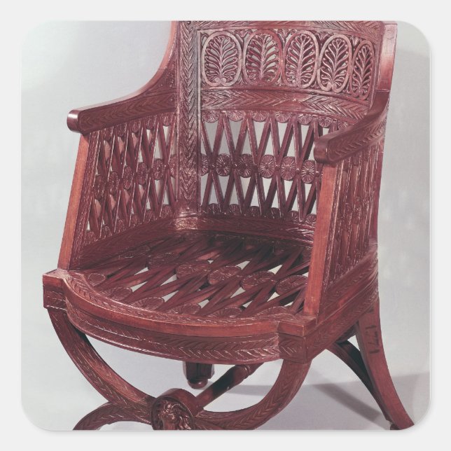 Pegatina Cuadrada sillón estilo Luis XVI (Anverso)