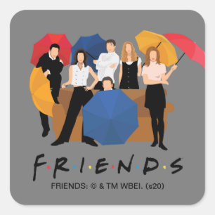 Pegatina Cuadrada Silueta de Personaje de FRIENDS™