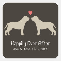Siluetas de Mastín Inglés con Texto Personalizado