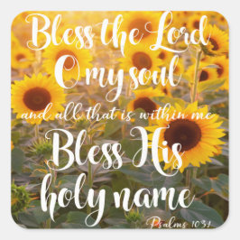 Pegatina Cuadrada Silureas y Salmos Escritura