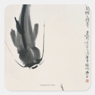 Pegatina Cuadrada Siluro chino