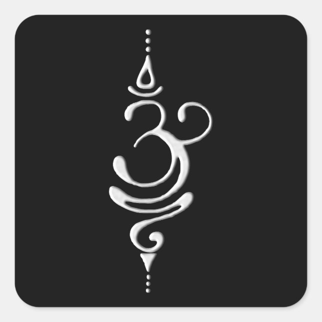 Pegatina Cuadrada Silver Breathe  (Anverso)