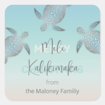 Silver Turtles | Mele Kalikikmaka | Personalized