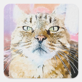 Pegatina Cuadrada Simba the Striped King