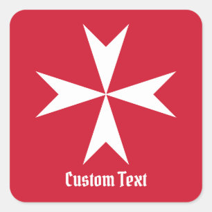 Pegatina Cuadrada Símbolo de la Cruz de Malta