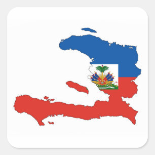 Pegatina Cuadrada símbolo de la forma del mapa de la bandera de pa
