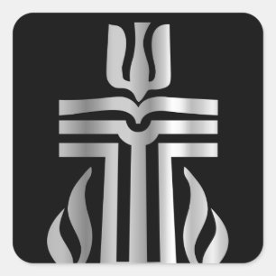 Pegatina Cuadrada Símbolo de la religión presbiteriana
