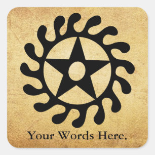 Pegatina Cuadrada Símbolo de los cambios y de las transiciones de la