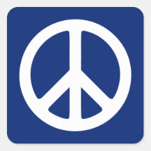 Símbolo de paz azul y blanco