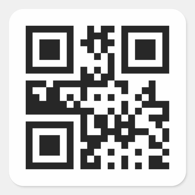 Pegatina Cuadrada Símbolo de paz ☮ - código QR (Anverso)