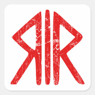 Pegatina Cuadrada Símbolo de religión de los dioses de la vía romana