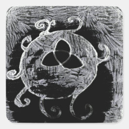 Pegatina Cuadrada símbolo de wiccan para las brujas