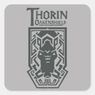 Pegatina Cuadrada Símbolo del escudo de THORIN OAKENSHIELD™