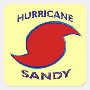 Pegatina Cuadrada Símbolo del huracán Sandy