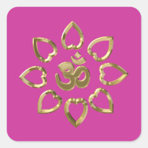 Pegatina Cuadrada Símbolo dorado omnipresente
