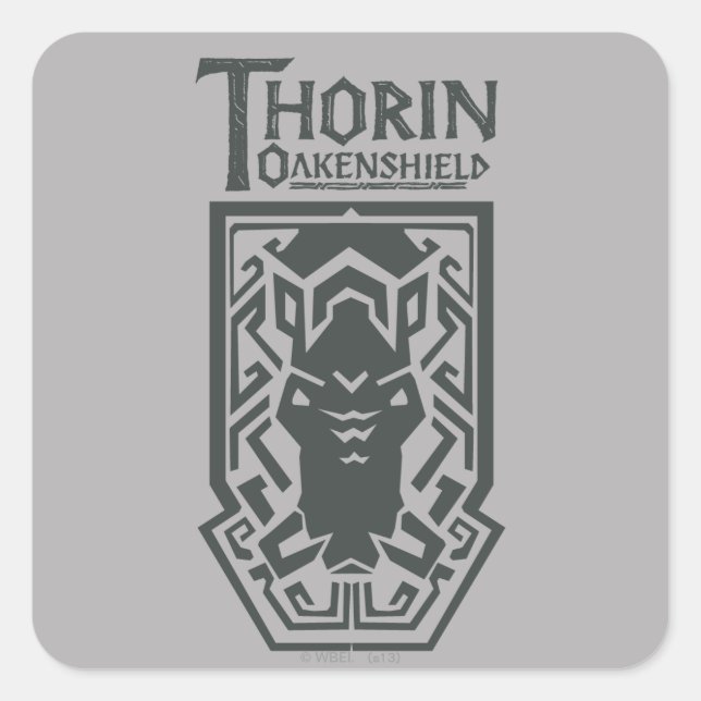 Pegatina Cuadrada Símbolo Escudo THORIN OAKENSHIELD™ (Anverso)