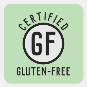 Pegatina Cuadrada Símbolo Gluten libre certificado