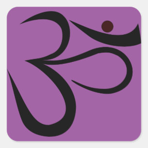 Pegatina Cuadrada Símbolo Om