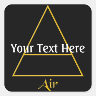 Pegatina Cuadrada Símbolo pagano del elemento del aire de Falln