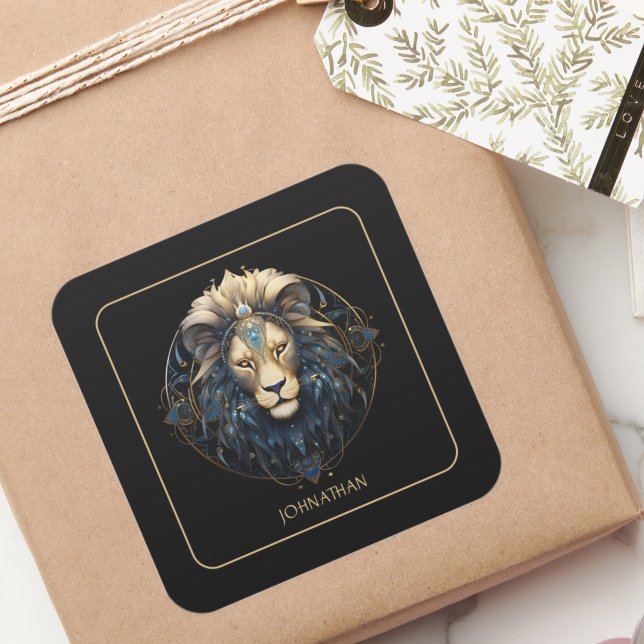 Pegatina Cuadrada Símbolo personalizado León Zodiaco Cósmico León de (Subido por el creador)