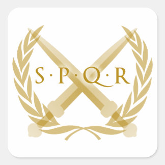 Pegatina Cuadrada Símbolo SPQR