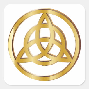 Pegatina Cuadrada símbolo Triquetra