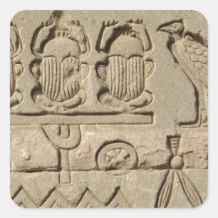 Pegatina Cuadrada Símbolos egipcios antiguos