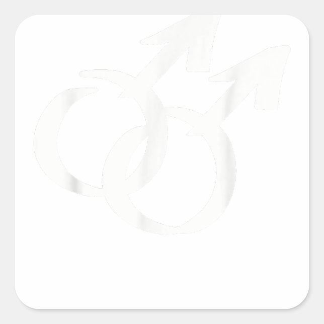 Pegatina Cuadrada Símbolos gays (Anverso)