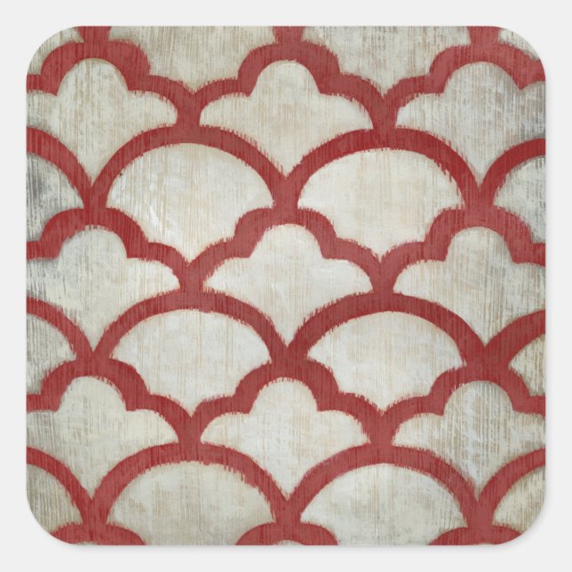 Pegatina Cuadrada Simetría de espectro VII (Anverso)