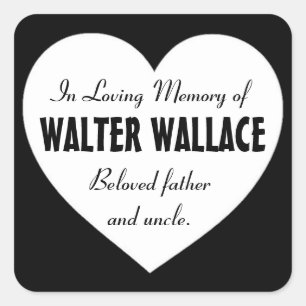 Pegatina Cuadrada Simpatía en memoria de pegatinas personalizados de