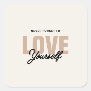 Pegatina Cuadrada Simpe selflove