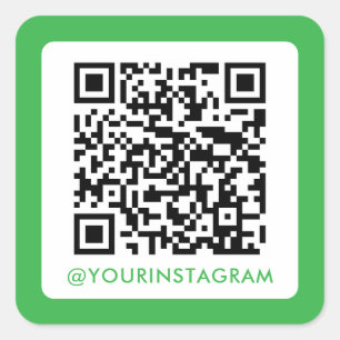 Pegatina Cuadrada simple código qr de instagram de redes sociales mo
