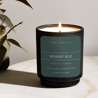 PEGATINA CUADRADA SIMPLE ELEGANTE AZUL GRIS MÍNIMO MODERNO