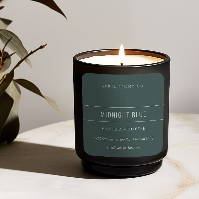 PEGATINA CUADRADA SIMPLE ELEGANTE AZUL GRIS MÍNIMO MODERNO (Subido por el creador)