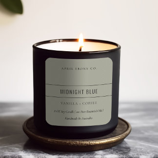 PEGATINA CUADRADA SIMPLE ELEGANTE MINIMAL MODERNO GRIS GRIS VERDE