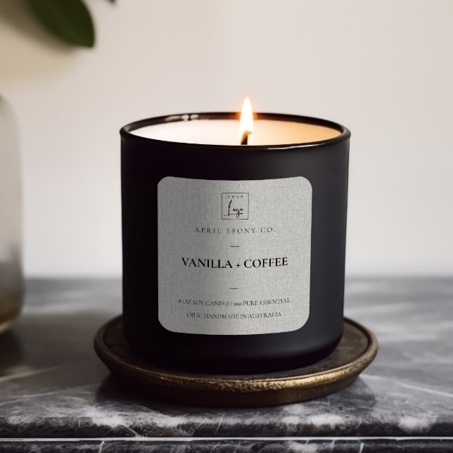 PEGATINA CUADRADA SIMPLE ELEGANTE MINIMAL URBANO DUSKY LINEN LOGO (Subido por el creador)