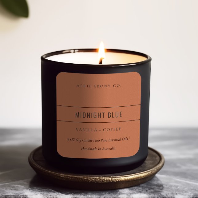 PEGATINA CUADRADA SIMPLE ELEGANTE MINIMISTA MODERNA TERRACOTA NARANJ (Subido por el creador)