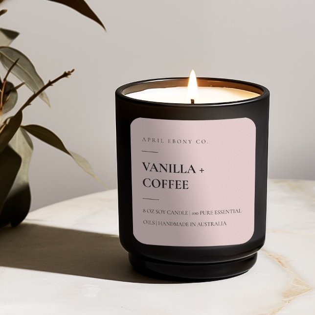 PEGATINA CUADRADA SIMPLE ELEGANTE MÍNIMO MODERNO DUSKY PINK CANDLE S (Subido por el creador)