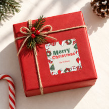 Simple Elegante Rojo y Verde Navidad 