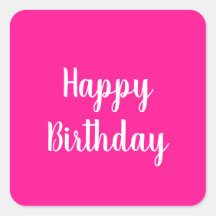 Simple Feliz cumpleaños Hot Pink