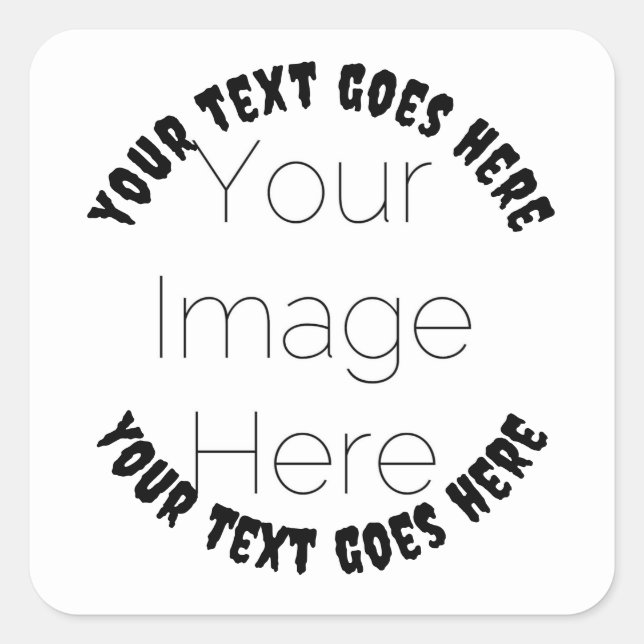 Pegatina Cuadrada simple personalizado foto Halloween personalizado (Anverso)